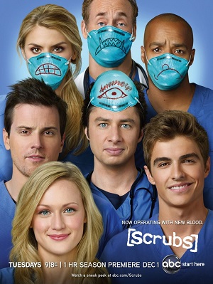 Постер к hd онлайн сериалу: Клиника/Scrubs (2001)